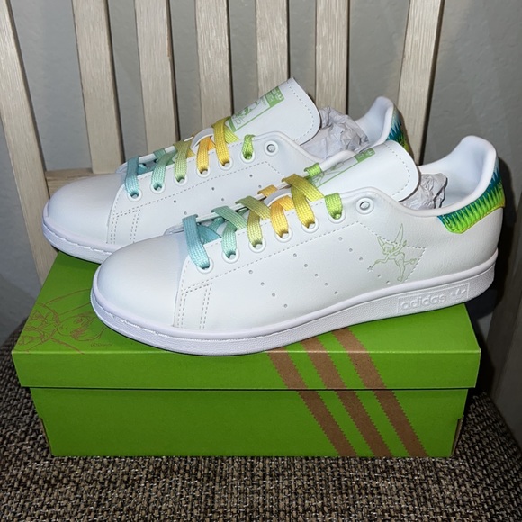 Adidas Disney Stan Smith Tinker Bell Shoes 7.5 - Picture 3 of 9